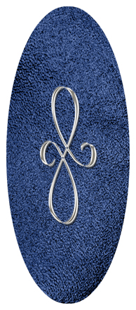 Silver Scroll Shimmer Blue